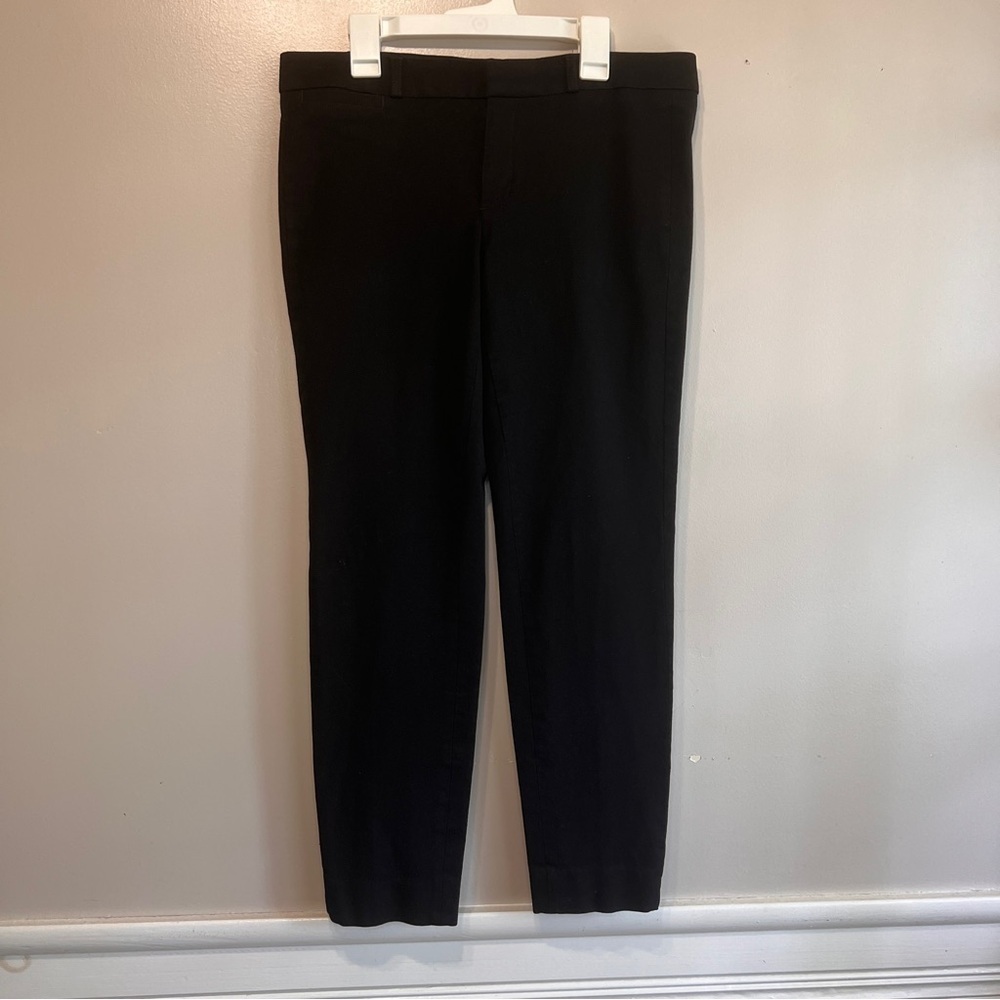 Banana Republic Black Sloan Slim Ankle Trousers Size 6 (32” waist) EUC